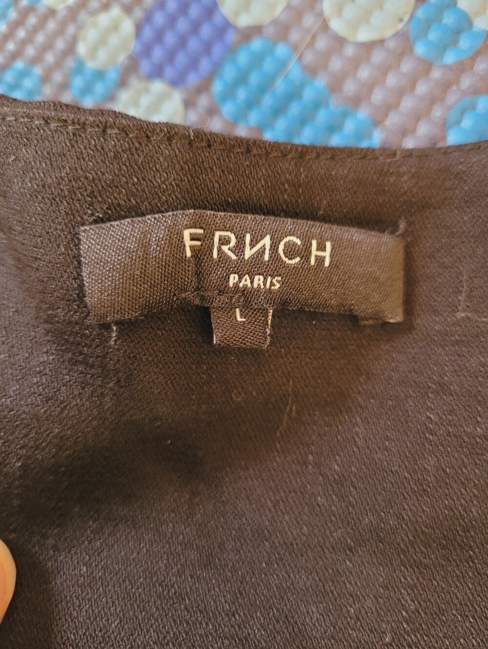 FRNCH Paris Black Short Wrap Bow Sleeve Button-Front Jumpsuit - Size L - Picture 9 of 9